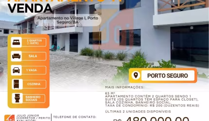 Apartamento no Village I, Porto Seguro/BA