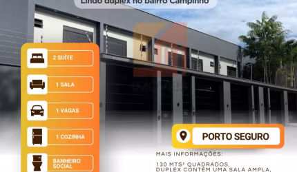 Lindo duplex no bairro Campinho em Porto Seguro – BA