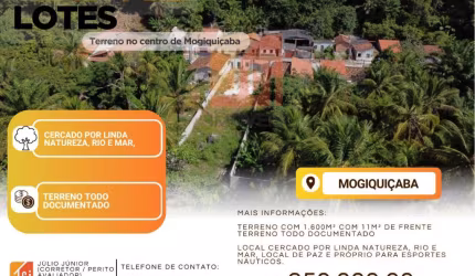 Terreno no Centro de Mogiquiçaba/BA