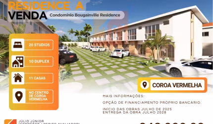 Condomínio Bougainville Residence - Coroa Vermelha /BA