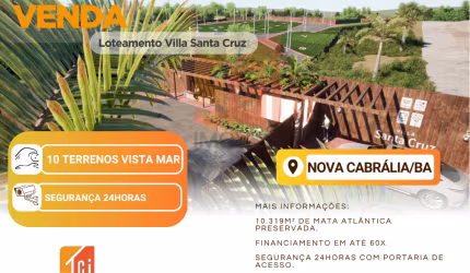 Loteamento Villa Santa Cruz em Nova Cabrália/BA
