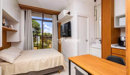 Studio com 1 dormitório, em condomínio clube, à venda por R$ 376.000 - Mossunguê - Curitiba/PR