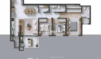 Apartamento com 3 dormitórios à venda, 112 m² por R$ 1.780.000 - Ahú - Curitiba/PR