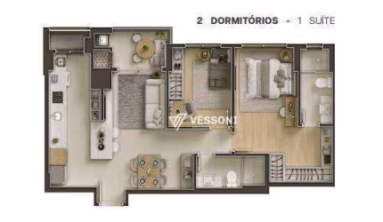 Apartamento com 2 dormitórios à venda, 78 m² por R$ 1.300.000,00 - Água Verde - Curitiba/PR