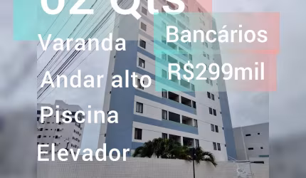 02 Qts Elevador, Piscina e Área Gourmet