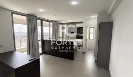 Apartamento Studio com 50m² sendo 1 quarto/ sala conjugados, com armário, ar condicionado e 1 cama box casal com colchão, ao lado do supermercado Assaí e próximo do Ribeirão Shopping;
