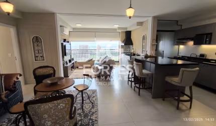 Apartamento Mobiliado e Decorado com 110m² no Plazas de España ao lado do hospital Unimed, com 3 quartos suítes sendo 1 máster, com armários e 2 com ares condicionados;
