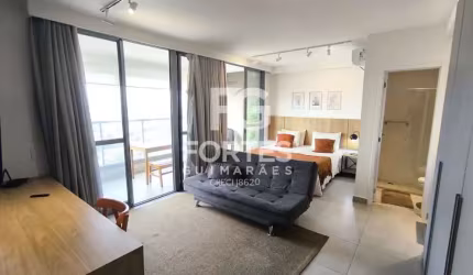 Apartamento Studio Mobiliado 50m² com 1 quarto suíte, armário e ar condicionado, ao lado do supermercado Assaí e próximo do Ribeirão Shopping;