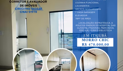 LINDO E NOVÍSSIMO APARTAMENTO NO MORRO CHIC, EM ITAJUBÁ, MG