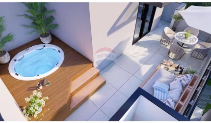 Sobrado em Condomínio Fechado no Hauer– 3 quartos/ 1 suíte – Terraço c/banheira