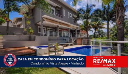 CASA COM 4 SUÍTES PARA LOCAÇÃO - CONDOMÍNIO VISTA ALEGRE CAFÉ - VINHEDO - SP