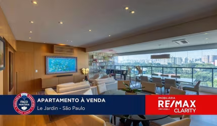 Apartamento à venda 163m² no Le Jardin Ibirapuera, com 3 suítes e mobiliado- Bairro Indianópolis/SP