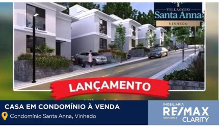 Lançamento - Casa de Condomínio a Venda no Villaggio Santa Anna - Observatório, Vinhedo/SP