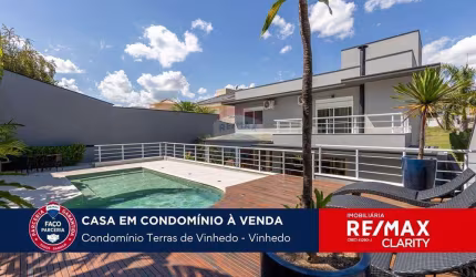 Casa com 4 suítes a venda no Condomínio Terras de Vinhedo - Vinhedo/SP