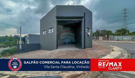 Locação Galpão em Vinhedo, 152m² e Pé Direito Alto