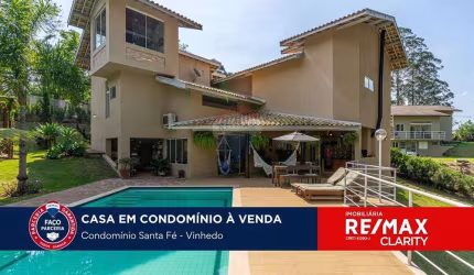 Casa à venda, 296m², 3 Suítes. Condomínio Santa Fé - Vinhedo/SP