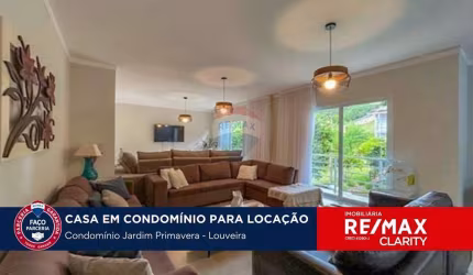 CASA EM CONDOMÍNIO FECHADO PARA LOCAÇÃO EM LOUVEIRA