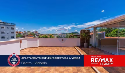 APARTAMENTO COBERTURA DUPLEX, COM 3 DORMITÓRIOS, SENDO 1 SUÍTE, ÀREA GOURMET E 2 GARAGENS COBERTAS, PARA VENDA EM VINHEDO - SP