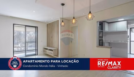 APARTAMENTO PARA LOCAÇÃO 103M² - Mondo Itália Vinhedo - SP - 2 vagas cobertas