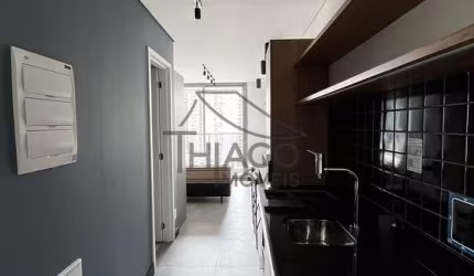 Studio novo com sacada e mobiliado de 25m² para locação, localizado no bairro do Tatuapé, São Paulo
