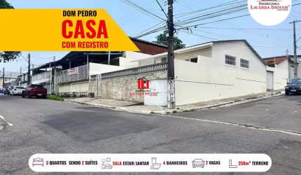 Casa para Venda em Manaus, Dom Pedro I, 3 dormitórios, 2 suítes, 4 banheiros, 2 vagas