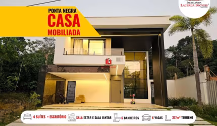 Casa em Condomínio para Venda em Manaus, Ponta Negra, 4 dormitórios, 4 suítes, 6 banheiros, 6 vagas