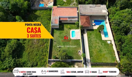 Casa em Condomínio para Venda em Manaus, Ponta Negra, 3 dormitórios, 3 suítes, 4 banheiros, 10 vagas