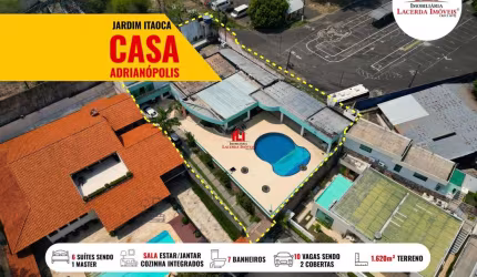Casa em Condomínio para Venda em Manaus, Adrianópolis, 6 dormitórios, 6 suítes, 7 banheiros, 6 vagas