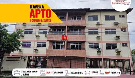 Apartamento para Venda em Manaus, Chapada, 3 dormitórios, 2 suítes, 3 banheiros, 1 vaga