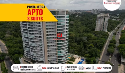 Apartamento para Venda em Manaus, Tarumã, 3 dormitórios, 3 suítes, 4 banheiros, 3 vagas