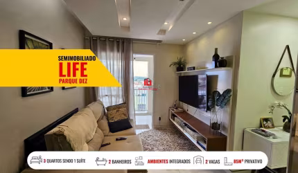 Apartamento para Venda em Manaus, Parque 10 de Novembro, 3 dormitórios, 1 suíte, 2 banheiros, 2 vagas