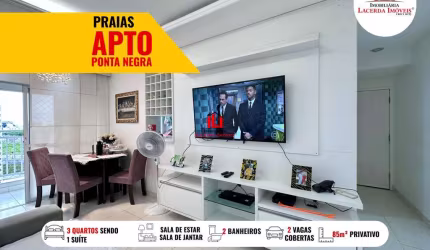 Apartamento para Venda em Manaus, Ponta Negra, 3 dormitórios, 1 suíte, 2 banheiros, 2 vagas