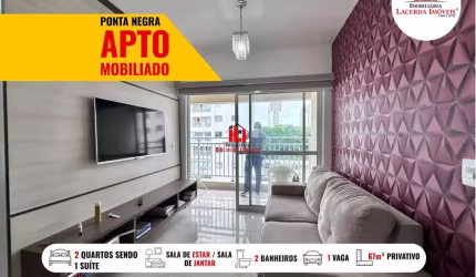 Apartamento para Venda em Manaus, Ponta Negra, 2 dormitórios, 1 suíte, 2 banheiros, 1 vaga