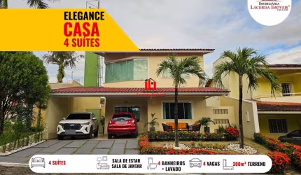 Casa em Condomínio para Venda em Manaus, Flores, 4 dormitórios, 4 suítes, 5 banheiros, 4 vagas