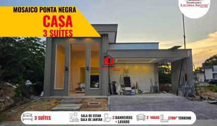 Casa em Condomínio para Venda em Manaus, Ponta Negra, 3 dormitórios, 3 suítes, 3 banheiros, 4 vagas