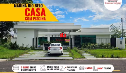 Casa em Condomínio para Venda em Manaus, Ponta Negra, 3 dormitórios, 3 suítes, 4 banheiros, 4 vagas