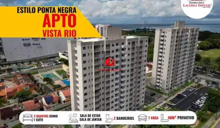Apartamento para Venda em Manaus, Ponta Negra, 2 dormitórios, 2 suítes, 1 banheiro, 1 vaga