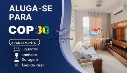 Apartamento para alugar para COP 30 no Condomínio PLANETARIUM JUPITER , com 2 quartos sendo 1 suíte, em Belém, Mangueirão