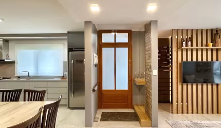 Casa semi mobiliada com pátio, vista incrível da cidade e salão de festas no Bela Vista