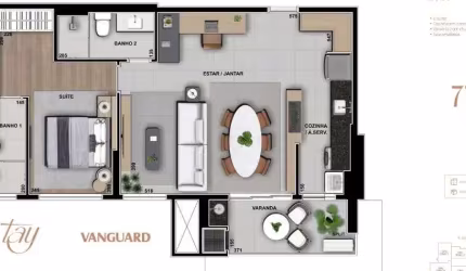 Apartamento com 2 quartos à venda na Chácara da Barra, Campinas  por R$ 850.000
