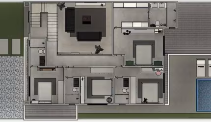 Casa em condomínio fechado com 4 quartos à venda no Parque Brasil 500, Paulínia , 346 m2 por R$ 2.450.000