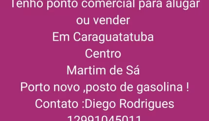 Vários pontos comercias para alugar em Caraguatatuba