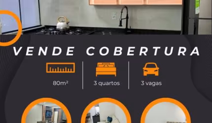 Cobertura para Venda em Santo André, Utinga, 3 dormitórios, 1 suíte, 4 banheiros, 3 vagas