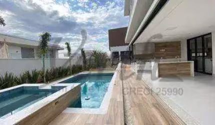 Casa em condomínio fechado com 4 quartos à venda na Renato Marcos Cesar, 100, Alphaville Dom Pedro 3, Campinas, 390 m2 por R$ 3.700.000