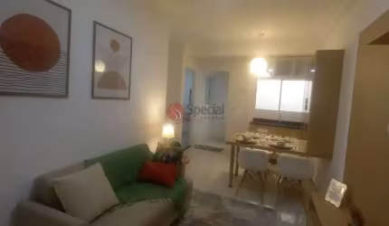 Apartamento no Tatuapé  decorado,  2 dormitórios, sala, cozinha, 1 vaga.