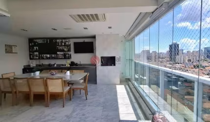 Apartamento para venda no Tatuapé, 165 metros, 3 suítes, varanda gourmet, 4 vagas fixas e depósito .