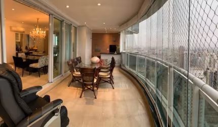Apartamento de alto padrão mobiliado e decorado no Jardim Anália Franco,4 suítes,  5 vagas.