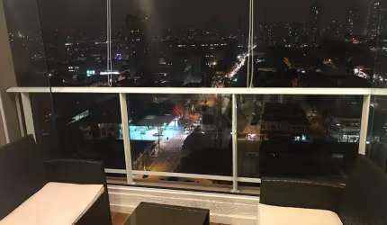 Studio para compra no Anália Franco decorado, 1 banheiro, 1 vaga, sacada e lazer completo.