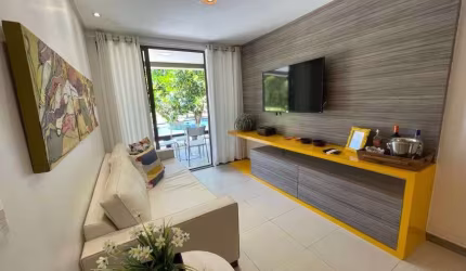 Lindo apto térreo à venda mobiliado e decorado, 2 qtos 1 ste no Malawi - Muro Alto.