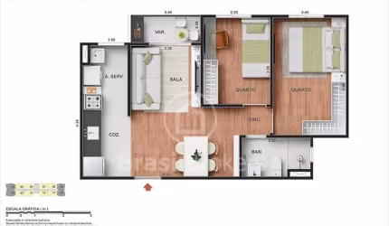 Apartamento novo, 2 quartos na Barra Olímpica